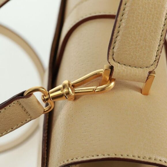 Celine 16 Top Handle Bag Grained Calfskin Beige Leather Handbag (Pre-Owned) - Picture 15 of 16